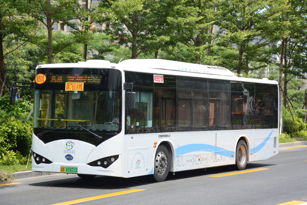 深圳巴士集團比亞迪K8電動巴士。