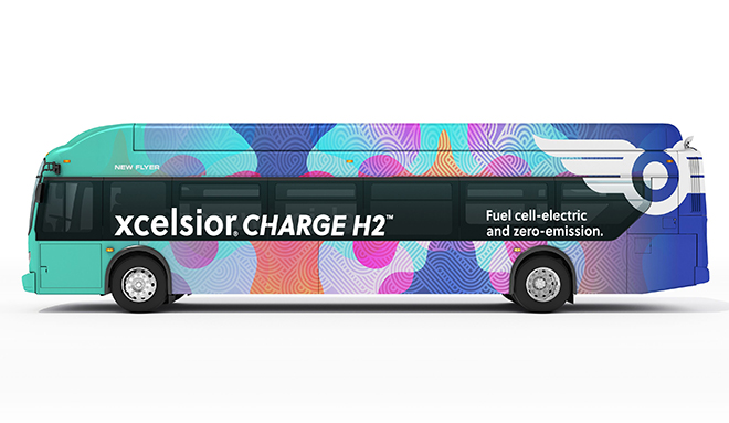 New Flyer Xcelsior CHARGE H2 fuel cell bus